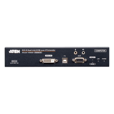 Transmisor KVM over IP 2K DVI-D Dual-Link | Dual SFP | PoE | Resolución hasta 2560 x 2048 | Transmisión sin pérdidas | Alimentación redundante | Gestión Centralizada CCKM KE6920T ATEN