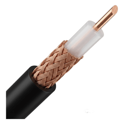 Cable Coaxial RG58/U | Bobina de 500 metros | Conductor Cobre 20 AWG | Malla 95% | Impedancia 53 Ω | Atenuación 55.9 dB/100m @ 1000 MHz | Certificación UL & ETL 800021/500M CONDUMEX
