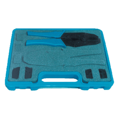 Kit de Pinzas / 2 Juegos de Mordazas Intercambiables / Conectores de Anillo Plegable / Estuche de Plástico / AWG 22-8 RFA-4005 RF INDUSTRIES,LTD