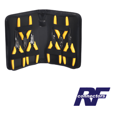 Juego de Pinzas / 6 Piezas / Acero Inoxidable / 108mm a 130mm / Salas Limpias RFA-4080 RF INDUSTRIES,LTD