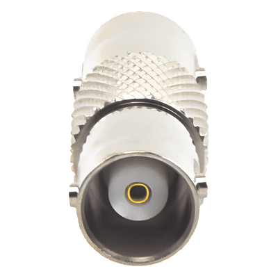 Adaptador Barril / BNC Hembra a BNC Hembra / 50 Ohm / Níquel-Oro-Polipropileno / 35.5 mm (1.16 ft) RFB-1134 RF INDUSTRIES,LTD
