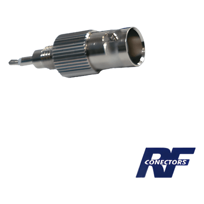 Adaptador de Radio en Línea / BNC Hembra a Plug Fono / Cuerpo Niquelado / Contacto Oro / Aislante Teflón / Compatible Motorola GP350/GP300/P110/SP120 RFB-1141 RF INDUSTRIES,LTD