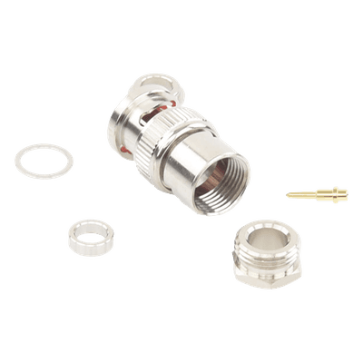 Conector BNC Macho / Rosca / RG-59/U / 75 Ohm / Níquel-Oro-Teflón / 14.8 x 24 mm RFB-1701-D RF INDUSTRIES,LTD