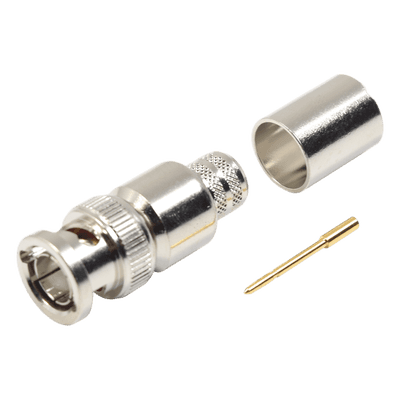 Conector BNC Macho / 75 Ohm / Anillo Plegable / Cable RG-11/U y 8238 / Níquel y Oro / Teflón RFB-1707-R RF INDUSTRIES,LTD