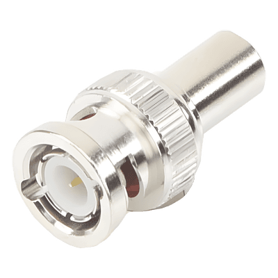 Carga Coaxial Terminal / 75 Ohm / 1/2 Watt / Conector BNC Macho / Níquel / Oro / Delrin RFB-1750 RF INDUSTRIES,LTD
