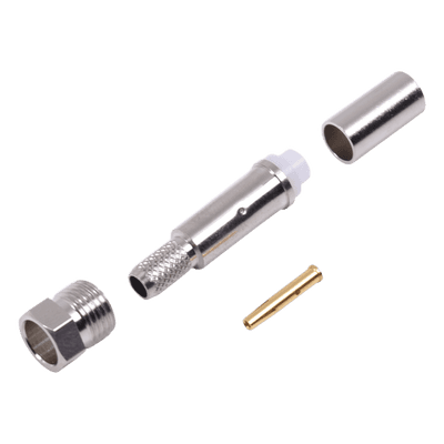 Conector FME Hembra de Anillo Plegable para Cable RG-58/U, Níquel/ Oro/ Teflón. RFE-6050-C RF INDUSTRIES,LTD