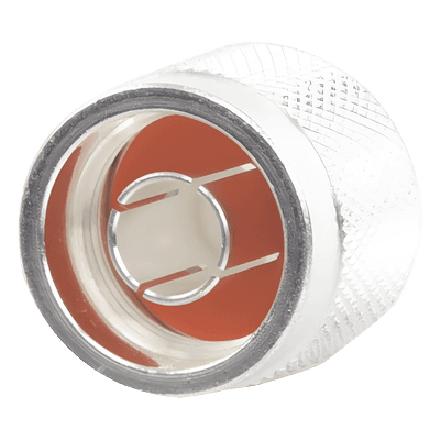 Conector Coaxial N Macho / Anillo Plegable / Bronce Plateado / Contacto Oro / Teflón / RG-8/X, LMR-240, Belden 9258