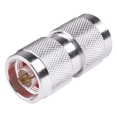 Adaptador Coaxial / Barril N Macho a N Macho / Montaje en Línea / Cuerpo Bronce Plateado / Contacto Oro 24K / Aislante Teflón PTFE RFN-1014-1 RF INDUSTRIES,LTD