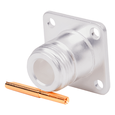 Conector N Hembra, montaje con 4 perforaciones a 18 mm RFN-1021-1 RF INDUSTRIES,LTD