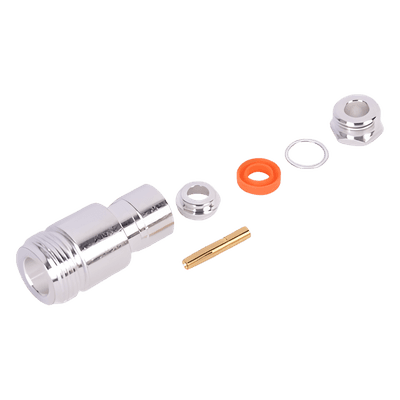 Conector N Hembra de Rosca para cables RG-58/U, RG-142/U. RFN-1025-1 RF INDUSTRIES,LTD