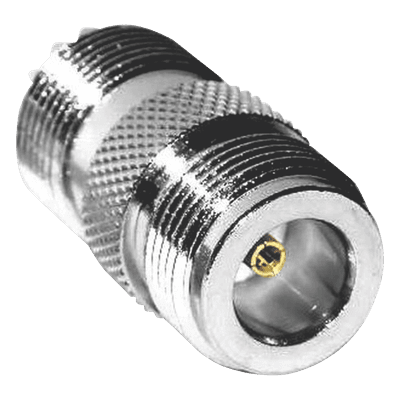 Adaptador Coaxial en Línea / N Hembra a UHF Hembra (SO-239) / Cuerpo Bronce Plateado / Contacto Oro / Aislante Teflón RFN-1034-1 RF INDUSTRIES,LTD
