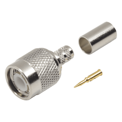 Conector TNC Macho / Anillo Plegable / LMR-240 RG-8/X Belden 9258 / Níquel Oro Delrin RFT-1203-1X RF INDUSTRIES,LTD