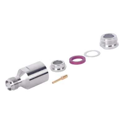 Conector TNC Hembra / Rosca / Bronce Plateado / Contacto Oro / Teflón / 9913, 7810A, 8214, CNT-400, RG8/U, RFLASH-1113 RFT-1214-I RF INDUSTRIES,LTD