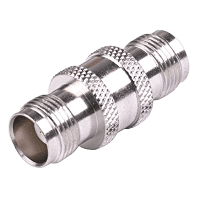 Adaptador Barril RF / Conector TNC Hembra a TNC Hembra / Montaje en Línea / Cuerpo Bronce Niquelado / Contacto Oro / Aislante Teflón RFT-1225 RF INDUSTRIES,LTD