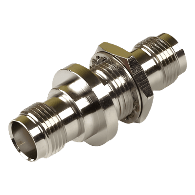 Adaptador / Doble TNC Hembra / Montaje Hermético Chasis / Tipo D-Plano / Níquel-Oro-Teflón RFT-1226 RF INDUSTRIES,LTD
