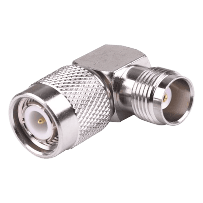 Adaptador de Conector / TNC Macho a TNC Hembra / Ángulo Recto / Níquel-Oro-Teflón / 50Ω RFT-1227 RF INDUSTRIES,LTD