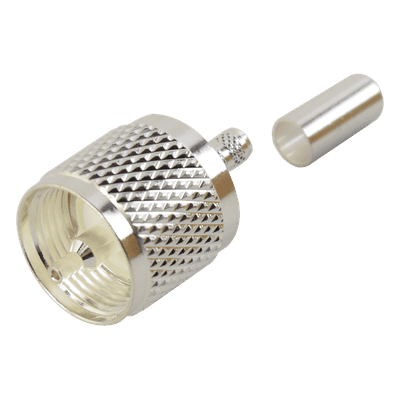 Conector UHF Macho / Anillo Plegable / RG-58/U / RG-142/U / 500 MHz RFU-505-ST RF INDUSTRIES,LTD