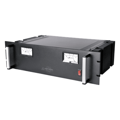 Fuente de poder lineal regulada / 13.8VCC / 37A continua / 50A máxima / Cargador 4A / Rack 19" / 1.58 x 0.44 x 1.04 ft RM-50MBB ASTRON