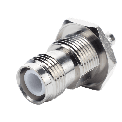 Conector TNC Hembra Inverso / Chasis Anillo Plegable / Cable RG-58/U / Bronce Niquelado / Contacto Oro RP-1212-C RF INDUSTRIES,LTD