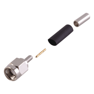 Conector SMA Macho / Anillo Plegable / RG-174/U / Belden 8216 / Cuerpo Bronce Niquelado / Contacto Oro / Aislante Teflón RSA-3000-B RF INDUSTRIES,LTD