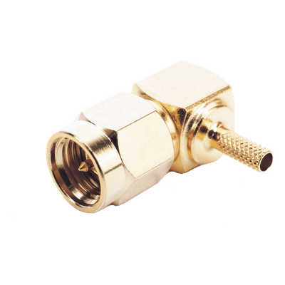 Conector SMA Macho en Ángulo Recto Para RG-174/U, Grupo B, Oro/ Oro/ Teflón. RSA-3010-1B RF INDUSTRIES,LTD