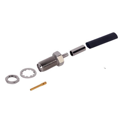 Conector SMA / Hembra / Montaje Chasis D Plano / Anillo Plegable / 12.4 GHz / 50 Ohm / RG-174/U RSA-3252-B RF INDUSTRIES,LTD