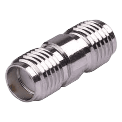Adaptador Barril RF / Conector SMA Hembra a SMA Hembra / Montaje en Línea / Cuerpo Bronce Niquelado / Contacto Oro / Aislante Teflón RSA-3404 RF INDUSTRIES,LTD