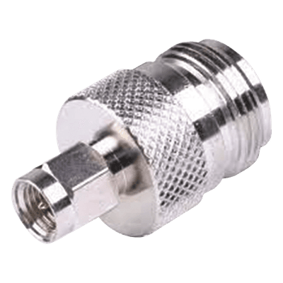 Adaptador RF Coaxial / SMA Macho a N Hembra / En Línea / Cuerpo Bronce Niquelado / Contacto Oro / Aislante Teflón RSA-3452 RF INDUSTRIES,LTD