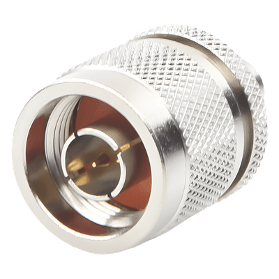 Adaptador Coaxial en Línea / SMA Macho a N Macho / Frecuencia 11 GHz / Cuerpo Bronce Niquelado / Aislante Teflón RSA-3453 RF INDUSTRIES,LTD