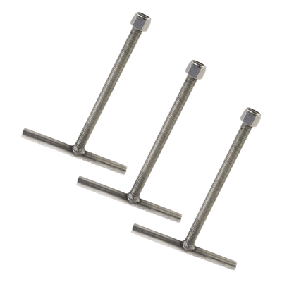 Juego de Anclas / Varilla Roscada 20x27 cm / Acero Galvanizado por Inmersión / 3 Piezas / 0.66 x 0.89 pies SAB-60G SYSCOM TOWERS