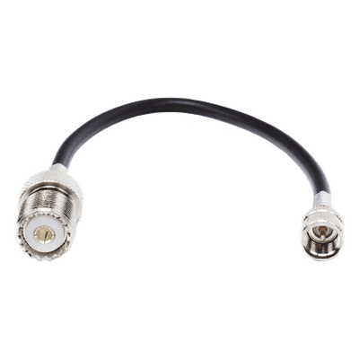 Jumper Adaptador RF / Mini UHF Macho a UHF Hembra (SO-239) / Cable RG-58/U 20 cm / Bronce Niquelado / Contacto Oro y Plata / Aislante Delrin SKN-9557 EPCOM INDUSTRIAL