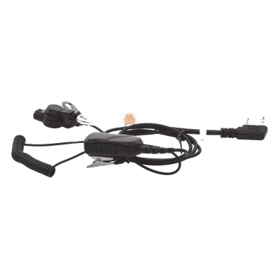 Micrófono de Solapa con Audífono Discreto / Tubo Acústico Intercambiable / Cable Reforzado Poliuretano / PTT Integrado / Compatible Kenwood Serie G SPM-1301 PRYME