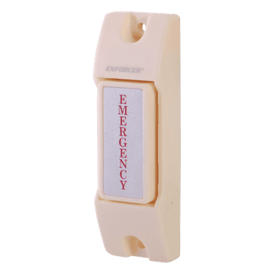 Botón de Pánico / Contacto Momentáneo NO / 0.5 A a 12 VCC / Montaje Superficie o Pared / 76 mm x 23 mm x 15 mm SS075 ENFORCER SECOLARM