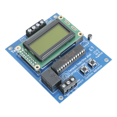 Temporizador de dos etapas / 12-24 VCA/VCC / Salida contacto seco 120 VCA/28 VCC / Retardo hasta 24 horas / LCD programable TEMPO-2 ALTRONIX