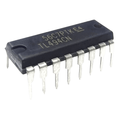 Controlador PWM / 300 kHz / 7-40 V / 2 Salidas / PDIP-16 / -40°C a +85°C TL494CN SYSCOM PARTS