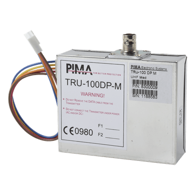 Comunicador Radio UHF para paneles de Alarma hasta 30Kms de Alcance. Frecuencia de 435 - 470 MHz. Compatible con Paneles de Alarma Serie Hunter e interfaces SAT9PID y SAT8. Potencia de 2.5W. TRU-100-DPM PIMA