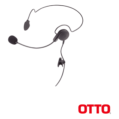 Diadema trasera / Auricular izquierdo / Micrófono -40 dB / Cable 25,000 ciclos / PTT ultraligero / -20°C a +60°C V4-BA2MG5 OTTO