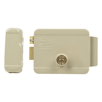 Cerradura Eléctrica / Doble Cerrojo / 12 VCC/VCA / Activación por Pulso 2 s / Izquierda / Exterior 321-DCI-ABG ASSA ABLOY