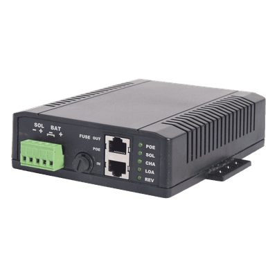 Controlador Solar POE, Entrada 12 Vcc Hasta un Panel Solar de 125 Watts, Salida PoE Pasivo en 12 Vcc Hasta 10 Watts Máximo. SYSPOE12 TYCON POWER PRODUCTS