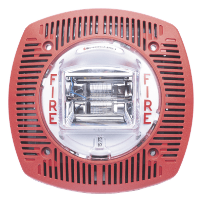 Bocina con estrobo para pared color roja SSPK-24PR HOCHIKI