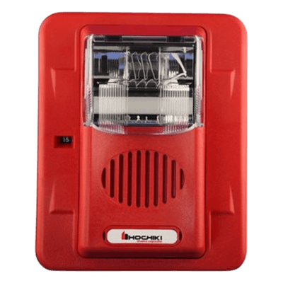 Sirena Estrobo / 12 Vcd / Multi-Candela 15-75 cd / Montaje en Pared / 4.17 x 3.77 x 2.08 pulgadas / Rojo HEC3-12WR HOCHIKI