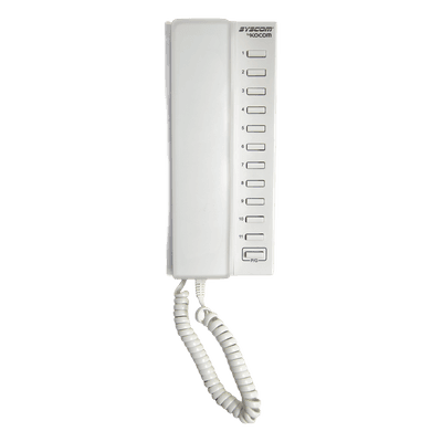 Sistema de Interfón Múltiple / Comunicación Selectiva y Grupal / 4 Cables Paralelos / Alimentación 24 VDC 1.2 A / Instalación con Cable Calibre 18 KIP-611-PG KOCOM