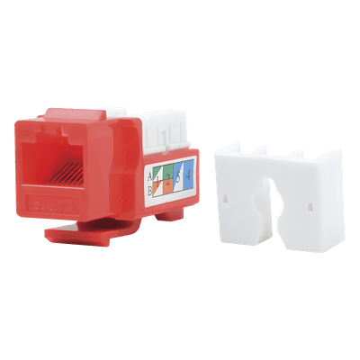 Módulo Jack Keystone / Cat5e / Terminación 110 / RJ45 / Sin Blindaje / Color Rojo LP-KJ-505-RD LINKEDPRO BY EPCOM