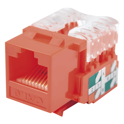 Módulo Jack Keystone / Cat6 / Terminación 110 / UTP / Color Rojo / 1 Puerto LP-KJ-601-RD LINKEDPRO BY EPCOM