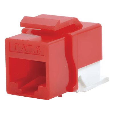 Módulo Jack Cat6 sin Herramienta (toolless) keystone para faceplate - Color Rojo LP-KJ-610-RD LINKEDPRO BY EPCOM