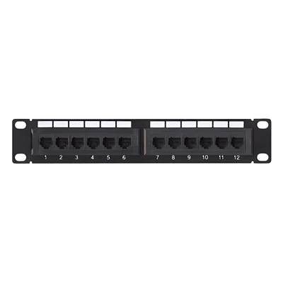Panel de parcheo de impacto (110) UTP de 12 puertos Cat6, 10in LP-PP-601 LINKEDPRO BY EPCOM