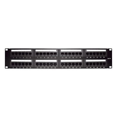 Panel de Parcheo de Impacto / 48 Puertos / Cat5e / 19 Pulgadas (48.26 cm) / 2U / T568A/T568B / Barra Organizadora LP-PP-508 LINKEDPRO BY EPCOM