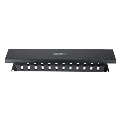 Organizador de Cables Horizontal / 2U para Rack 19" / Capacidad 125 Cables Cat5 / Cubierta Metálica / Acero con Pintura Electrostática LPCM-042U LINKEDPRO BY EPCOM