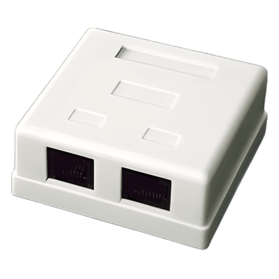 Caja de Pared / 2 Puertos / Cat5e / UTP / Superficial / T568A/T568B / 0 a 70°C LP-WP-6035 LINKEDPRO BY EPCOM