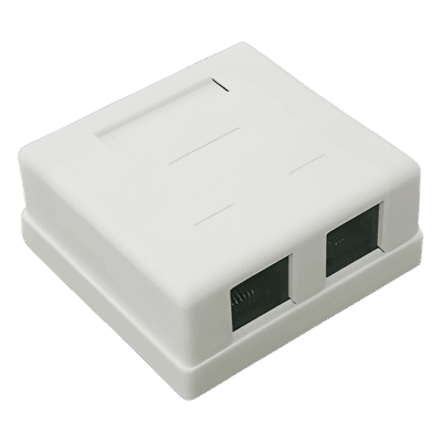 Caja de Pared / 2 Puertos / Cat5e Clase D / RJ11 Telefónico / T568A-B / Superficial LP-WP-09 LINKEDPRO BY EPCOM
